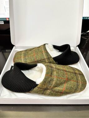 Kolo Finn Tweed 11-12 Men’s US Size House Shoes with Faux Shearling Lining